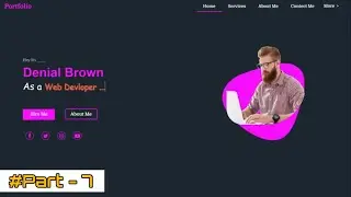 Personal Portfolio website using pure HTML, CSS and JavaScript(part-7) | Responsive portfolio Design