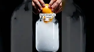 Liquid nitrogen vs mango🥭 experiment viral video #scienceexperiment #viral #satisfying #relaxing