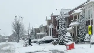 Toronto Snowfall 2026: Real Road Conditions in the Suburbs | Canada winter snow 4K