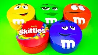 Candy ASMR Experience | Unboxing Skittles & M&M’s in Beautiful Rainbow Tins with Relaxing Sounds