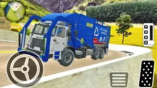 Garbage Truck Simulator - Beach Waste Collection & Recycling Truck Gameplay 🚛♻️🔥