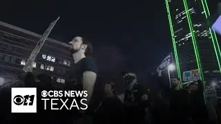 Protesters march in Downtown Dallas in response to Minnesota ICE shooting