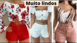 CONJUNTO: CROPPED E SHORT,  BLUSA E SHORT | MODA