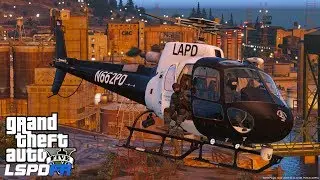 GTA 5 LSPDFR Police Mod 487 | Night Time Air Support | Spot Light, Night Vision & Thermal Cameras