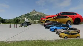 Giant & Small car vs 99 land mines - BeamNG.drive| BeamNG Alliance
