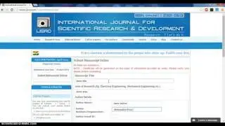 How to submit manuscript at IJSRD com