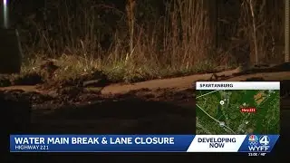 Sinkhole swallows part of Upstate highway after a 'large' water main failure