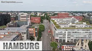 Hamburg, Germany: Hammerbrook - S&uuml;derstra&szlig;e - Hammerbrookstra&szlig;e/Heidenkampsweg - 4K Ultra HD - 0245