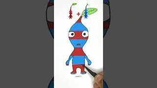 Pikmin Blue + Red Mixing New Style Art !! That Pikmin Type Beat #shortsvideo #pikmin