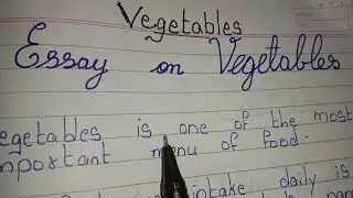 Few Lines on Vegetables // essay on vegetables in english