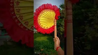 Traditional hand fan design #diy #craft #art #artandcraft #youtubeshorts #ytshorts