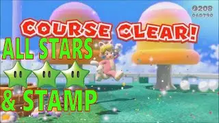 Super Mario 3D World - World 1-1 Super Bell Hill (All 3 stars ⭐⭐⭐ & Stamp)