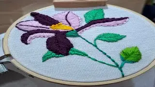 Gorgeous handembroidery design | handmade design for beginners. #embroidery #trending #new. 