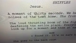 Writing and reading my new play, &ldquo;UHM!&rdquo; [scene] &ldquo;Where is it for real.&rdquo;