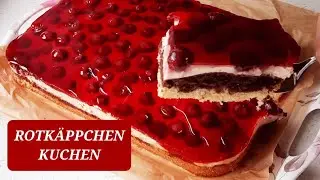 Leckerer Rotk&auml;ppchen Schmandkuche mit Kirschen / Красная шапочка торт с вишней