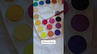 trying camel watercolor cakes 24 shades #unboxingvideo #watercolorpaint#camel