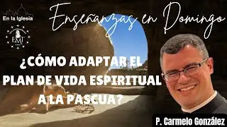 &iquest;C&Oacute;MO ADAPTAR EL PLAN DE VIDA ESPIRITUAL A LA PASCUA? ENSE&Ntilde;ANZAS EN DOMINGO. P. CARMELO GONZ&Aacute;LEZ