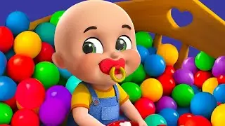 Johny Johny Yes Papa - Учим цвета с разноцветными шариками + Яйца-сюрпризы Baby bobo - Детские песни