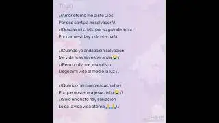 amor eterno me diste Dios