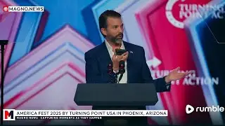 🇺🇸 Don Jr. Phones President Donald Trump at AmFest 2025 by Turning Point USA in Phoenix, Arizona