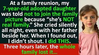 At a family reunion, my 7 year old adopted daughter was told NOT to join the family picture…