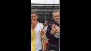 Fun to Eat Fruit Fans at the Connors Climb Foundation Finish Line 9.13.15