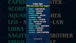 Zodiac Sign Who Can Calm Your Anger | Zodiac Explain #zodiac ​ #zodiacsigns​ #astrology​​ #tarot