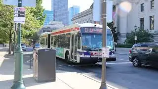 SEPTA Nova Bus #7318 on Route 33 to 23rd-Venango crossing Benjamin Franklin Pkwy