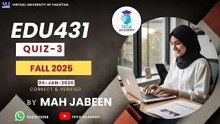 EDU431 Quiz 3 Solution Fall 2025 |💯% Correct| Test Development & Eval |Final Term |VU| By Mah Jabeen