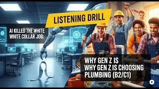 Listening Drill｜AI Killed the White Collar Job: Why Gen Z is Choosing Plumbing (B2/C1)