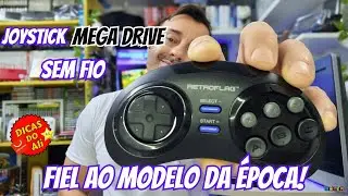 Joystick Mega Drive, sem FIO, FIEL ao modelo da &Eacute;POCA!