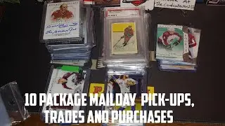 Large 10 package Mailday of Autographs, Rookies, Graded PSA , Baseball card and more