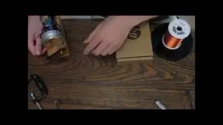 Hand winding a Stratocaster guitar pickup with a fishing reel!