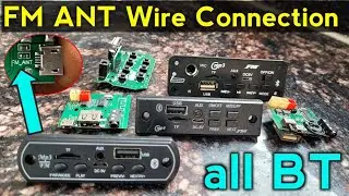 Bluetooth Module FM ANT wire connection all type | Electronics Verma