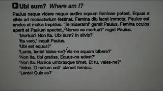 Medieval latin. Capitulum 4. Dialogus 2. Ubi sum. Pronuntiatus ecclesiae.