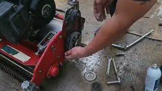 replacing toro greensmaster 1000 drum  drive belt #lawncare #lawnmower #diy #mower