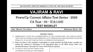 UPSC Monthly Current Affairs Test Series &ndash; 2026 | Test 3 | July | Quick Revision