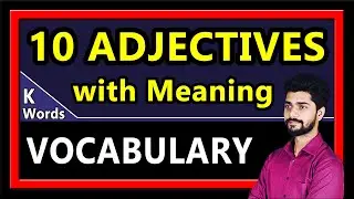 10 Adjectives with Hindi Meaning & Pronunciation | Learn K Words | English Vocabulary