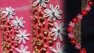 Simple  embroidery design for beginners#beginertutorial #trending #trendingvideo #embroiderydesigns