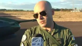 Aviones Caza sobrevolaron salto