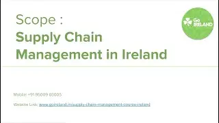 Scope of Supply Chain Management in Ireland | GoIreland @9150049665