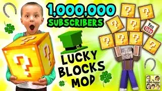 1 миллион абонентов! Minecraft повезло блок мод Fgteev геймплей весело