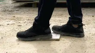 Black comfortable lightweight steel toe tennis shoes | MKsafety&reg;