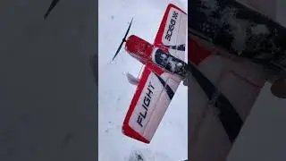 Rc Plane A-430 With Snow Skies Flying In Snow Storm +20 Wind #rcaircraft