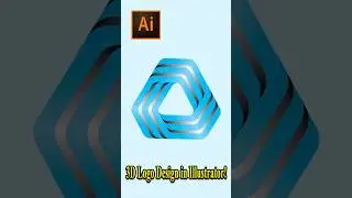 3D Logo Design with Transform Effect &ndash; Illustrator Magic in Seconds! #shorts
