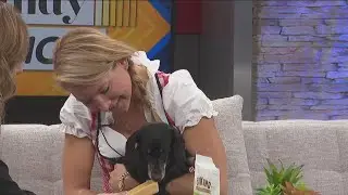 Puppy taste test of EcoKind Pet Treats