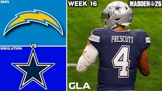 Cowboys vs. Chargers | Week 16 Simulation & Prediction | Madden 26 PS5 Gameplay
