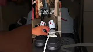 How to lace Jordan 5s black metallic.    #sneakers #shoes #jordanshoes #Jordan5s #virlshort