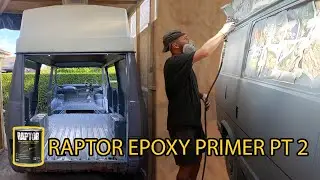 SPRAYING THE CAMPERVAN IN UPOL RAPTOR EPOXY PRIMER (TALBOT EXPRESS)