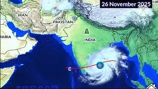 Cyclone Storm Western Disturbance Next 25 Days Weather System Map Forec&agrave;st South Asia. 